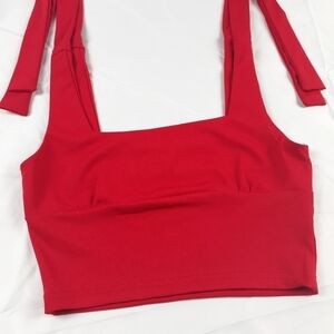 NWOT Sexy Bright Red Crop Top  Size Medium